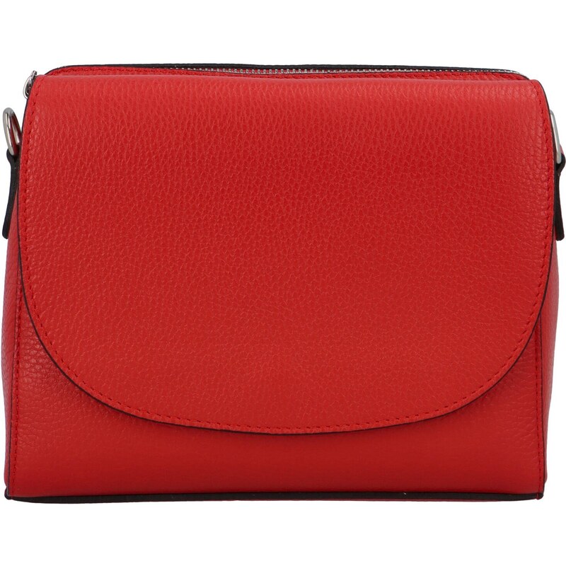 Delami Vera Pelle Dámska kožená crossbody kabelka červená - Delami 64145056