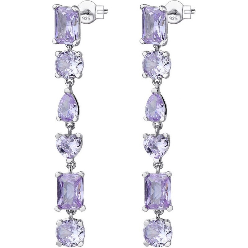 Rosato Luxusné strieborné náušnice s fialovými zirkónmi Gemma RZGE21 66592669