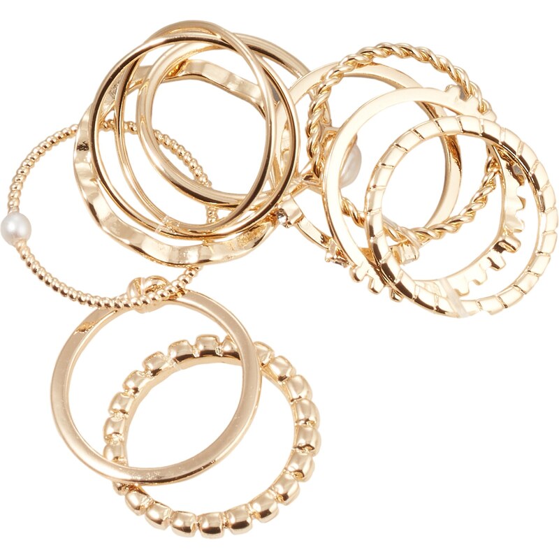 ABOUT YOU Prsteň Marlena zlatá / perlovo biela 42753548