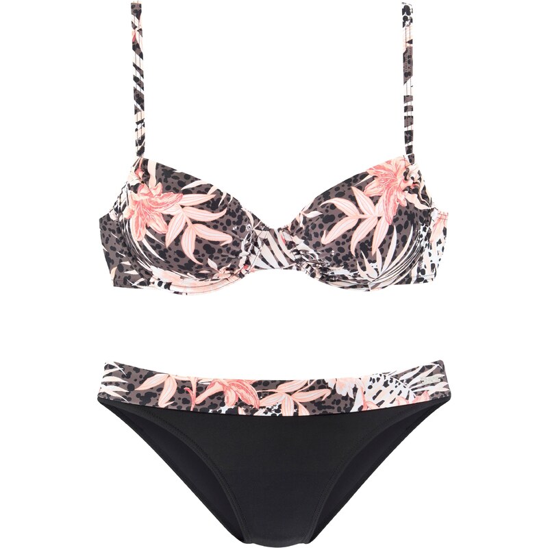 BUFFALO Bikiny hnedá / svetloružová / čierna / biela 54247256