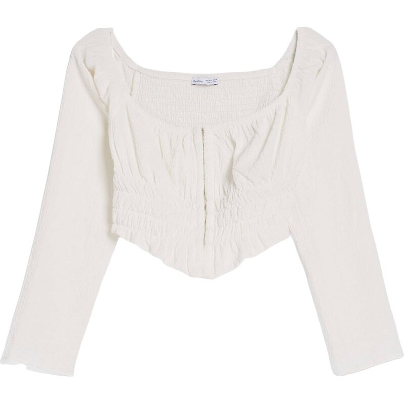 Bershka Blúzka nebielená 54249982
