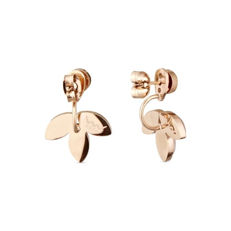 Vuch Moderné pozlátené náušnice s ruženínom 2v1 NÁUŠNICE ROSE LILIES 66578774