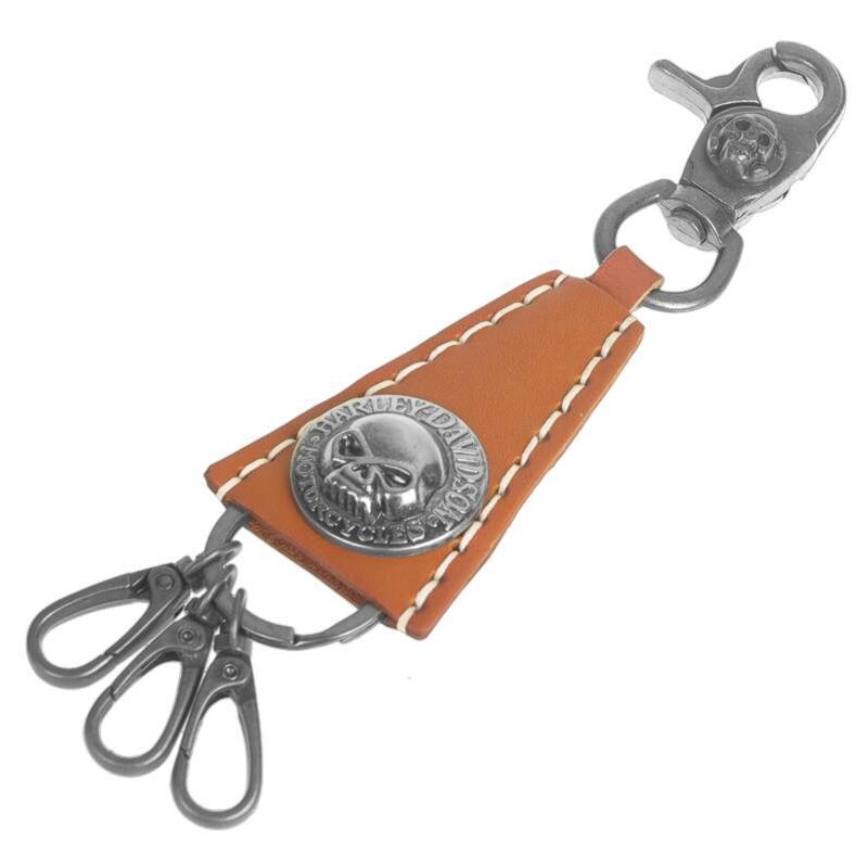 Kožená kľúčenka Harley Davidson Lebka 42742356