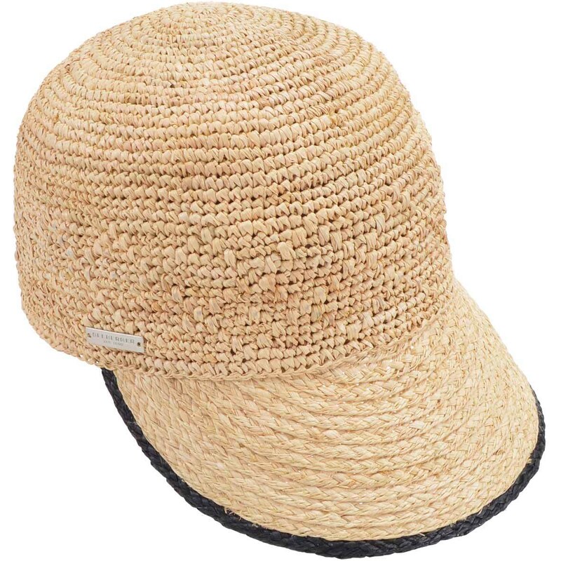 Béžový slamený klobúk - Seeberger - nemačkavý