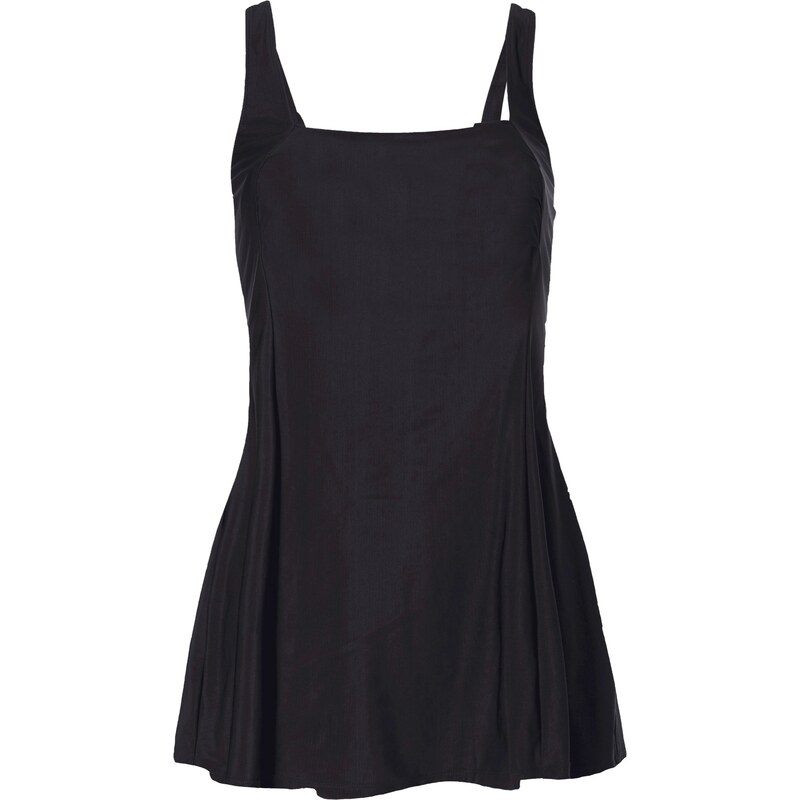 bonprix Tvarujúce plavkové šaty s ľahkým tvarujúcim efektom, farba čierna