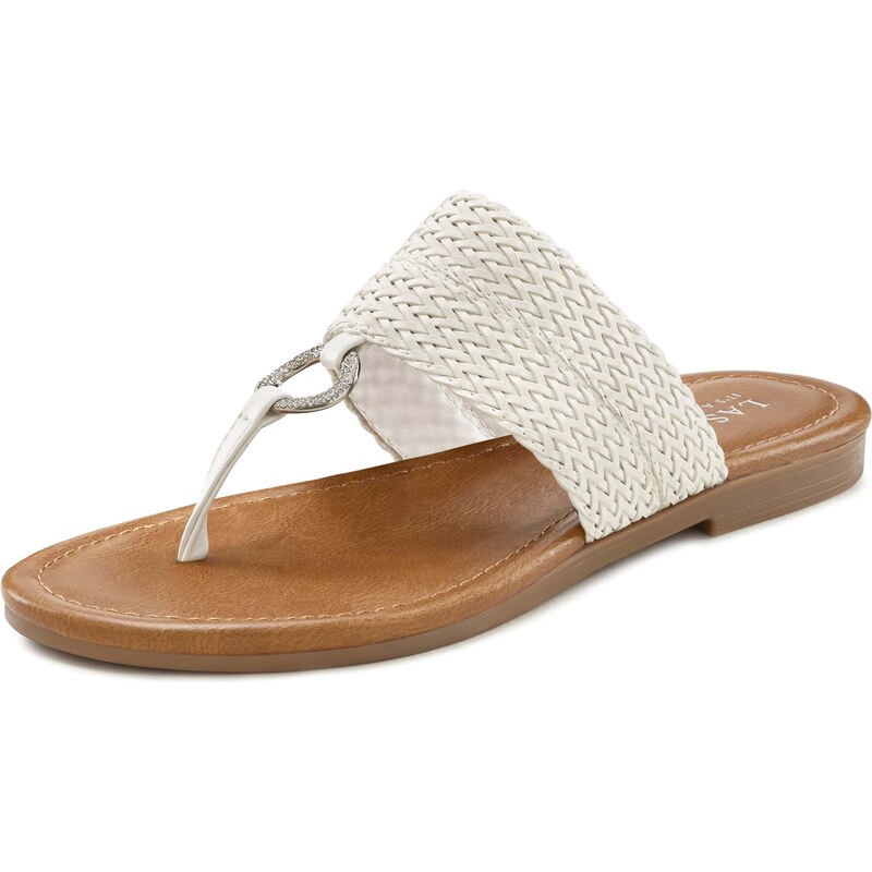 LASCANA Žabky strieborná / priehľadná / šedobiela 54232681