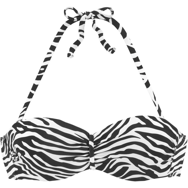 VENICE BEACH Bikinový top čierna / biela 54248519