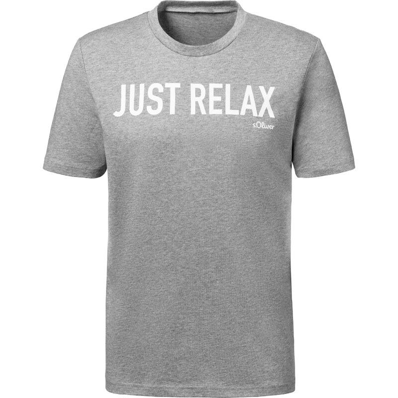 s.Oliver Tričko sivá melírovaná / biela 55798546