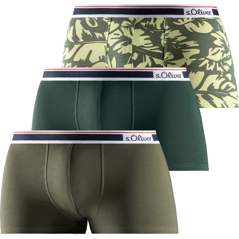 s.Oliver Boxerky olivová / smaragdová / svetlozelená / biela 54249696