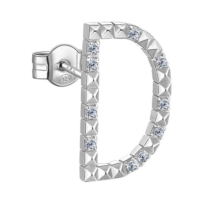 Rosato Strieborná single náušnice so zirkónmi D Cubica RZCU30 66584317