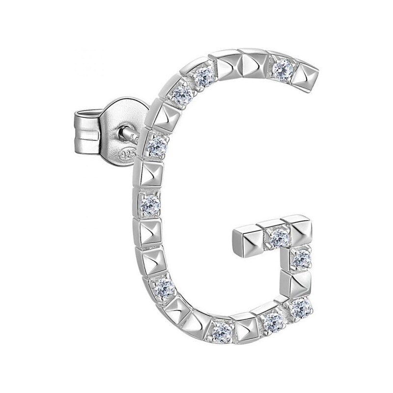 Rosato Strieborná single náušnice so zirkónmi G Cubica RZCU33 66587630