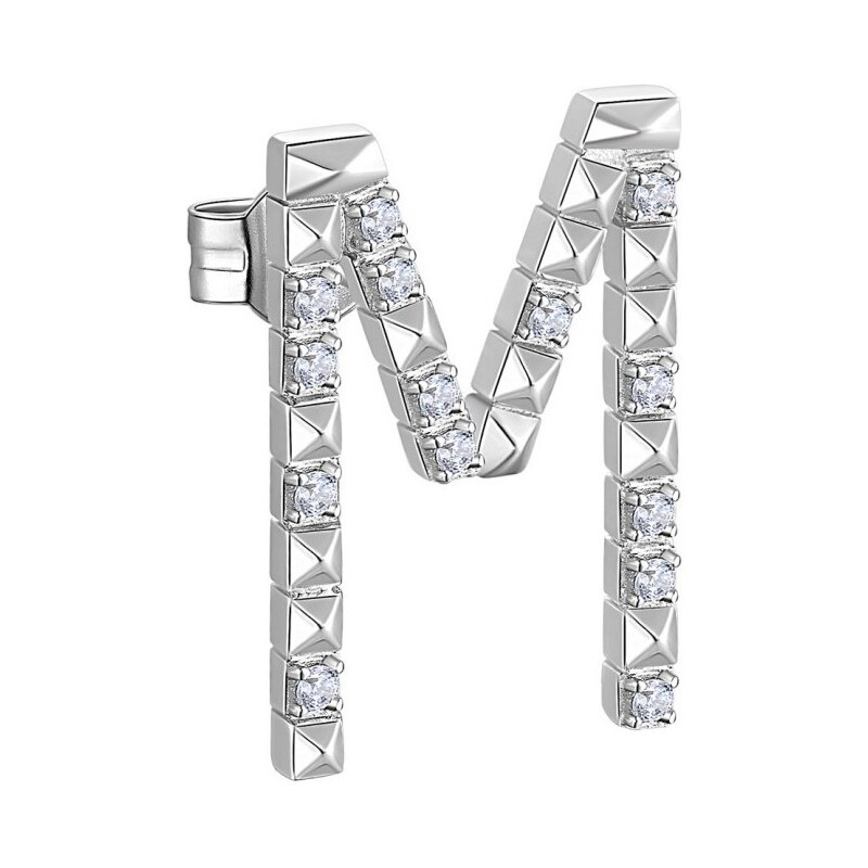 Rosato Strieborná single náušnice so zirkónmi M Cubica RZCU39 66595180