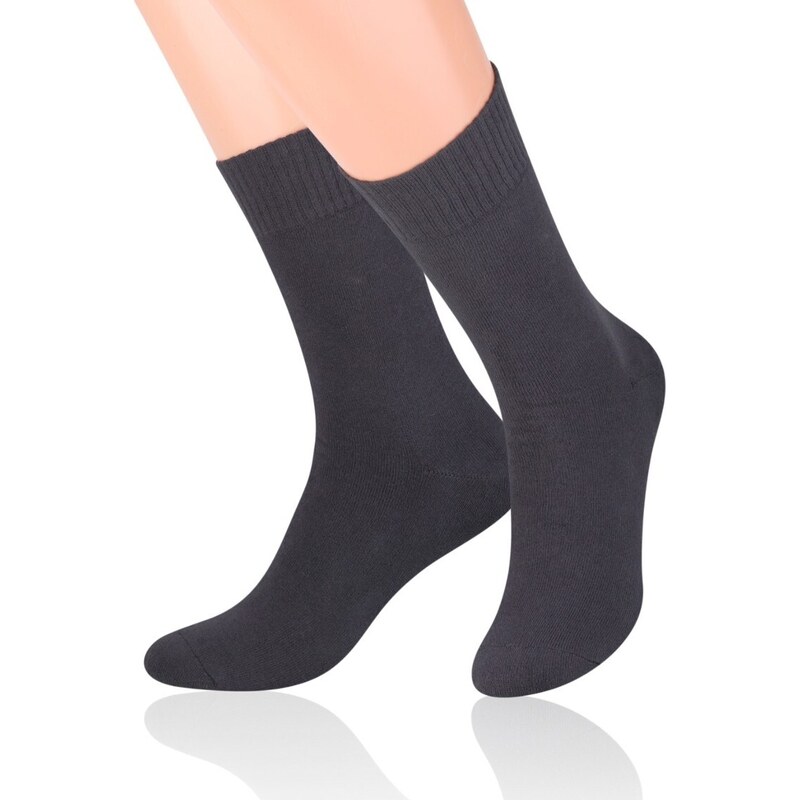 STEVEN Grafitové pánske vysoké ponožky Art. 015 CI02, GRAPHITE 42769653