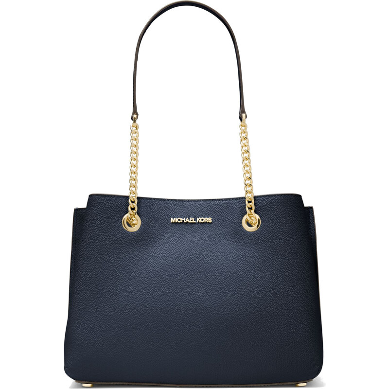 Michael Kors Teagan Large Pebbled Leather Shoulder Bag Navy 63717795