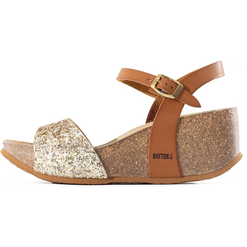 Bayton Sandále Maya farba ťavej srsti / zlatá 54233617