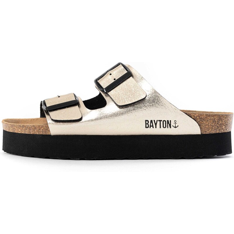 Bayton Šľapky Japet zlatá / čierna 62239443