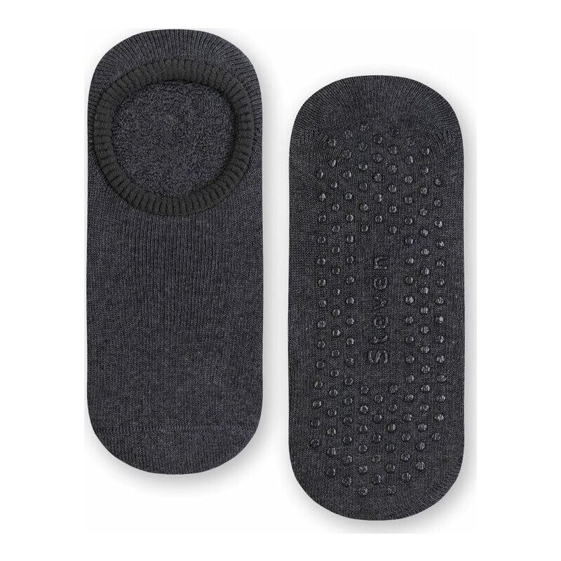 STEVEN Tmavosivé protišmykové nízke ponožky pre deti Art.134 XG012, 42790343