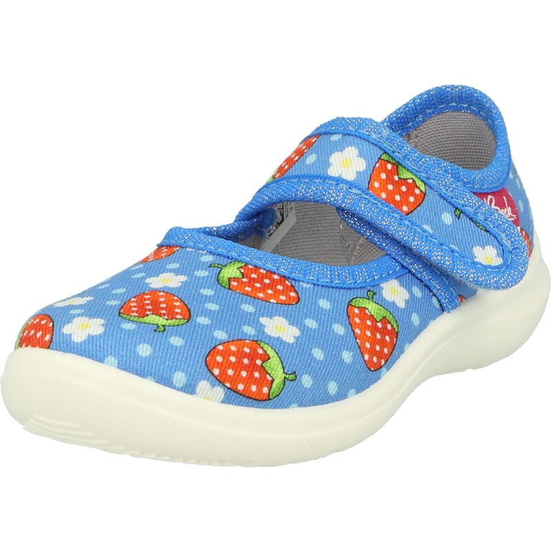 BECK Papuče Erdbeere svetlomodrá / svetlozelená / červená / biela 42850290