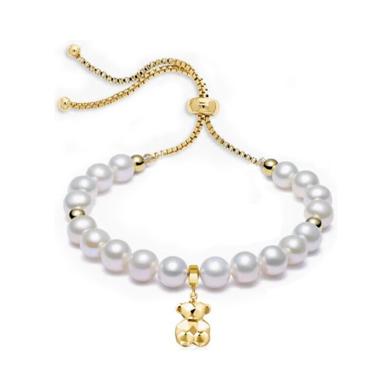 SWAROVSKI Elements Swarovski e. perlový náramok Playful Love, medvedík 42815287