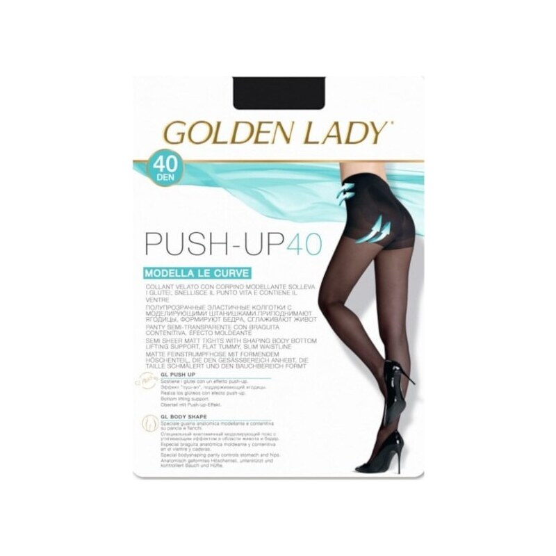 BASIC Čierne silonky Golden Lady Push-up 40 den 42822834