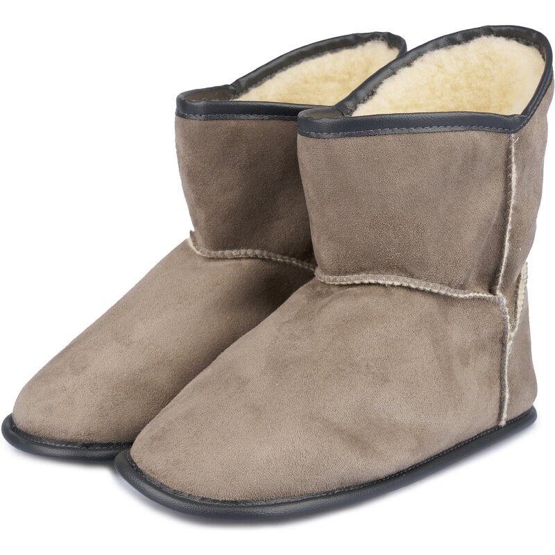 Vlnka Vysoké papuče s ovčou vlnou sivá veľkosti obuvi - dospelí 35-36 65061850