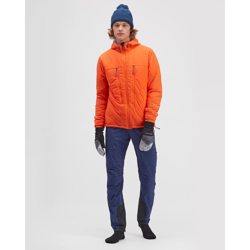 Pánska vetruodolná bunda Silvini Lupo oranžová/modrá 42840089