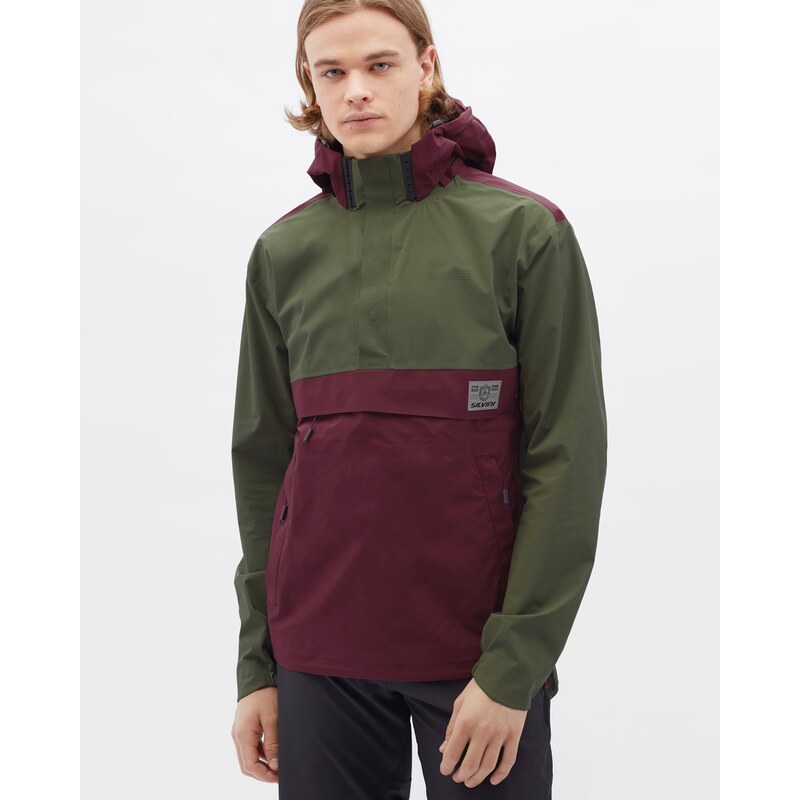 SILVINI Pánska gravel bunda Silivini Montesolo zelená/vínová 42863343
