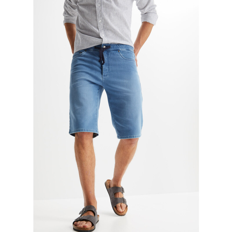 bonprix Džínsové bermudy, teplákové, s komfortným strihom, Regular Fit 44796084