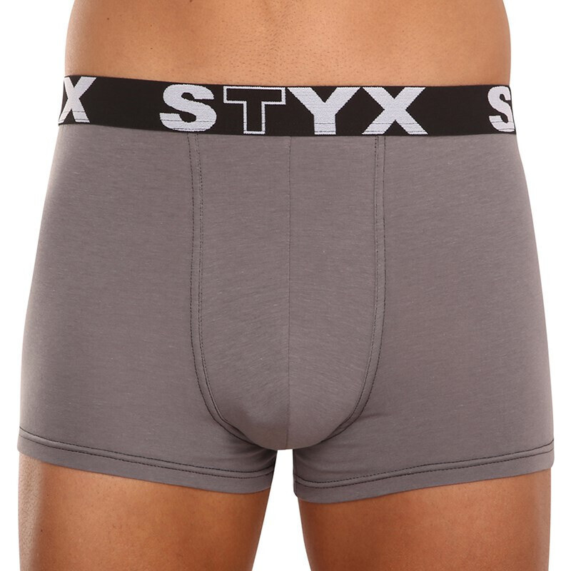 Pánske boxerky Styx športová guma nadrozmer tmavo sivé (R1063) 4 20285708