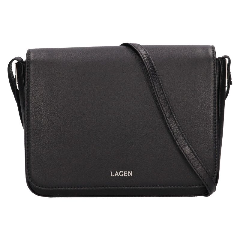 Lagen Dámska kožená kabelka BLC-222/2061 čierná 45867893