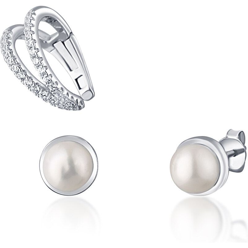 JwL Luxury Pearls Moderný set pozlátených náušníc (1x záušnice, 2x 66580071