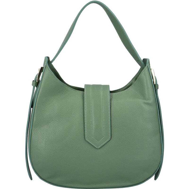Delami Vera Pelle Dámska kožená kabelka cez rameno šedozelená - Delami 43360603
