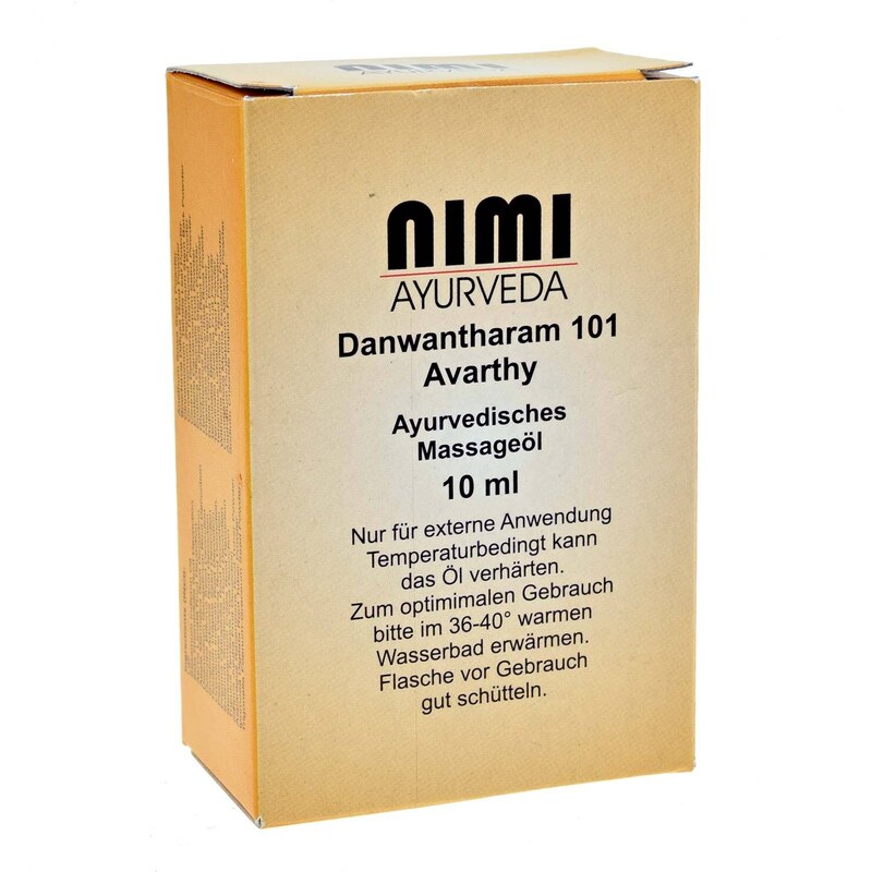 Nimi Ayurveda Danwantharam 101 Avarthy ajurvédsky masážny olej pri nerovnováhe Vata 10 ml.