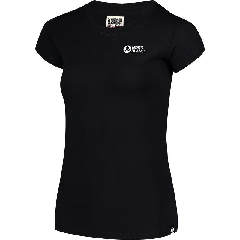 Nordblanc Čierne dámske tričko z organickej bavlny MINIMALISTIC