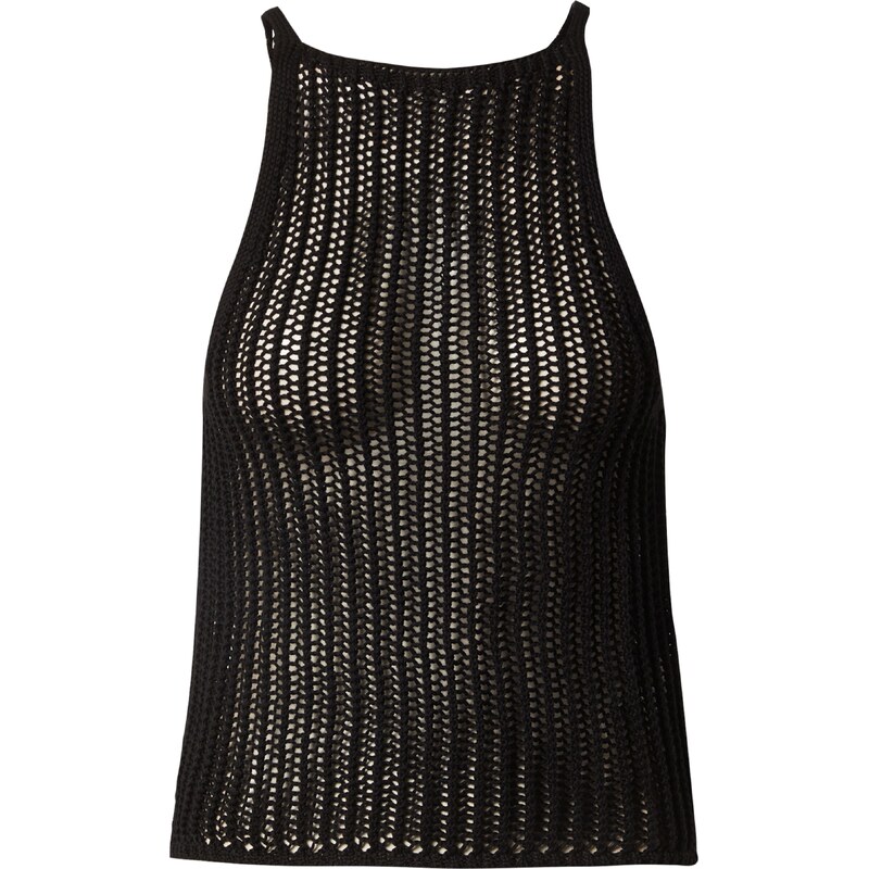 A LOT LESS Vyšívaný top Rosa čierna 42945871