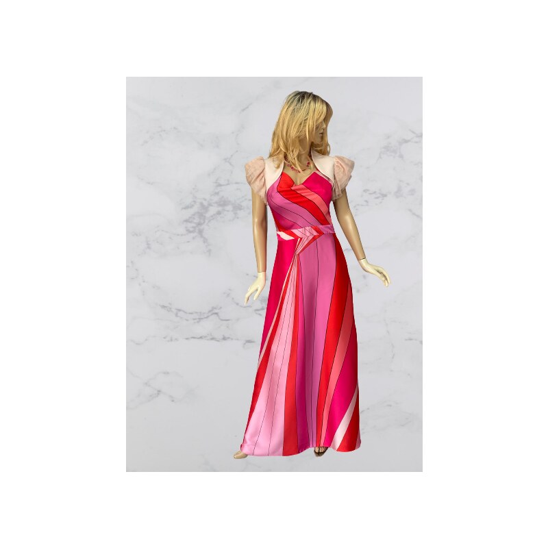 šaty luxusné ružové Rinascimento