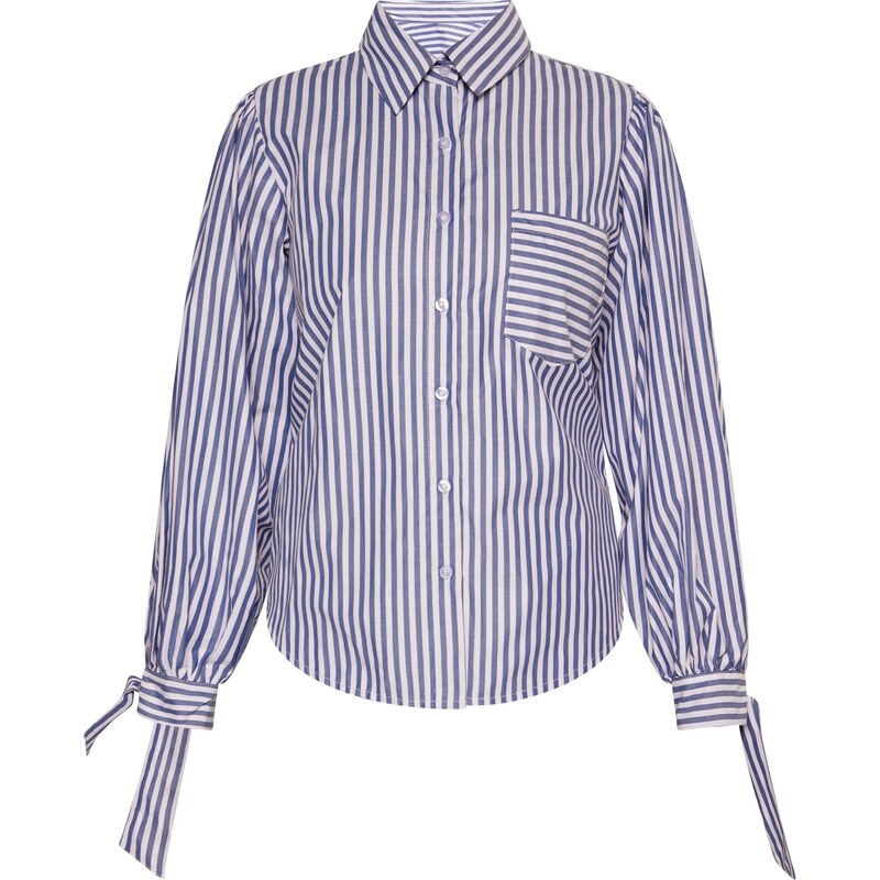 DreiMaster Vintage Blúzka tmavomodrá / biela 54243397