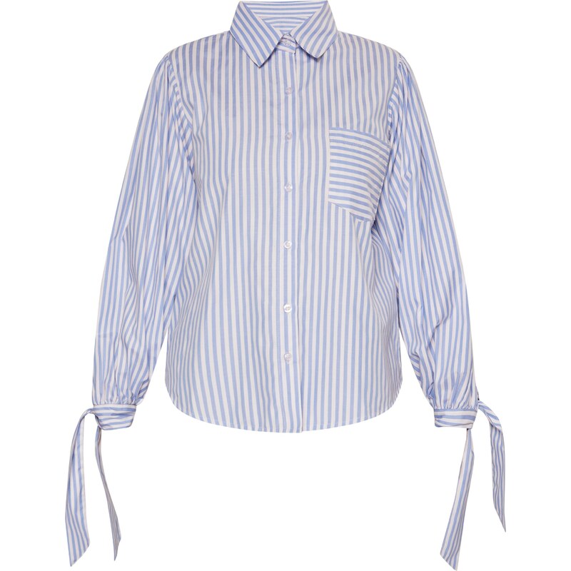 DreiMaster Vintage Blúzka modrá / biela 54243404