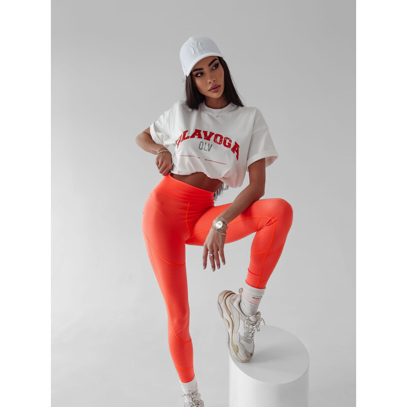 Dámske legíny 278049 neónovo oranžová - Ola voga 42988631