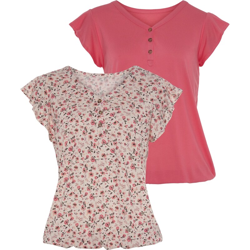 VIVANCE Tričko béžová / zmiešané farby / ružová 54249588