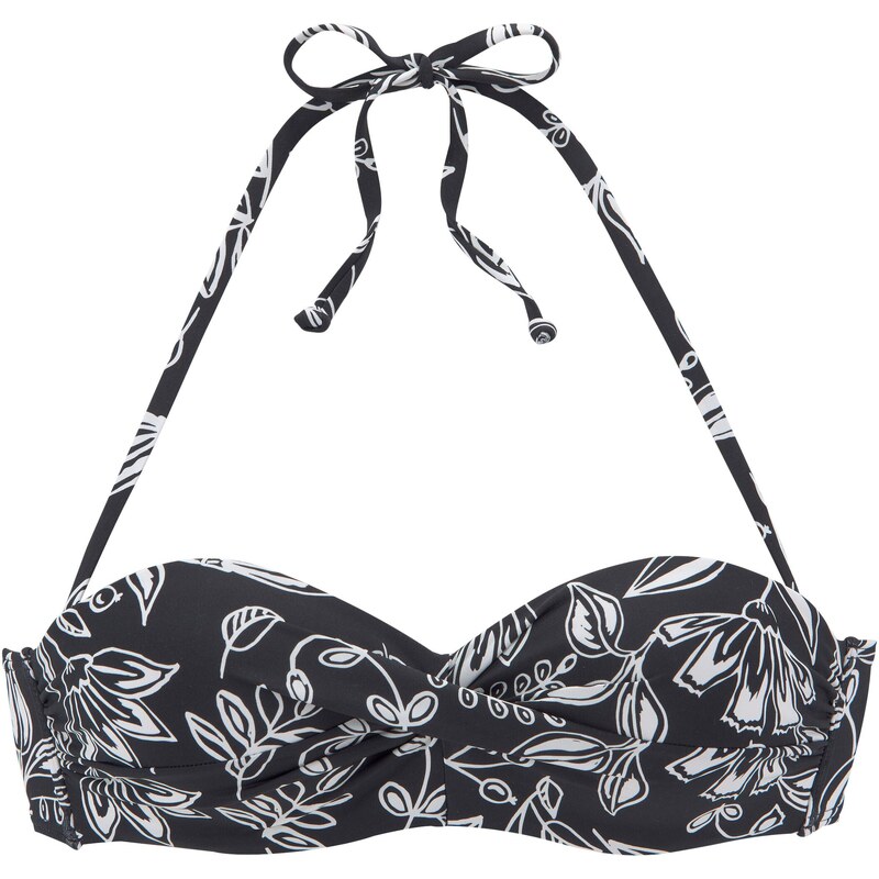 VIVANCE Bikinový top čierna / biela 54249638