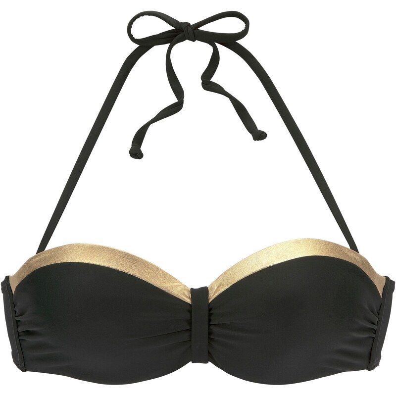 LASCANA Bikinový top Elodie zlatá / čierna 54249631