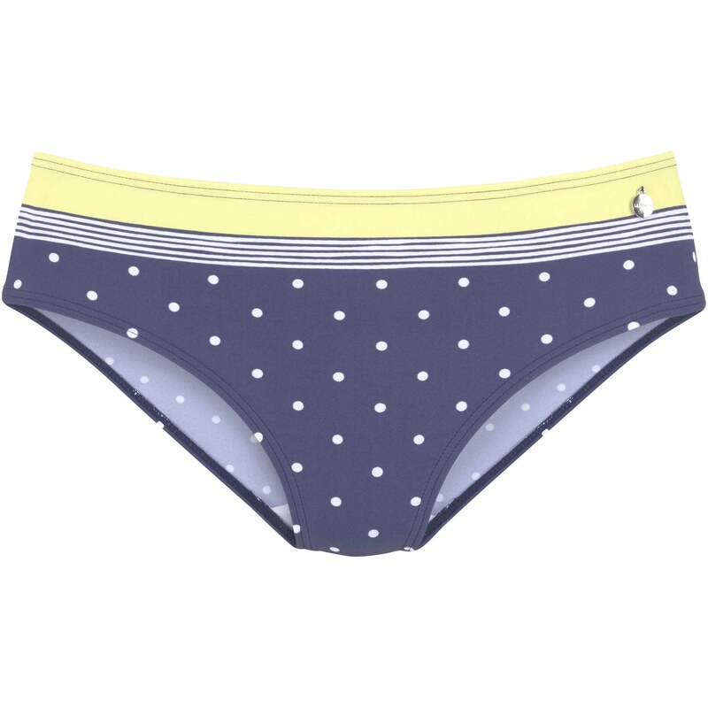 LASCANA Bikinové nohavičky námornícka modrá / žltá / biela 54249658