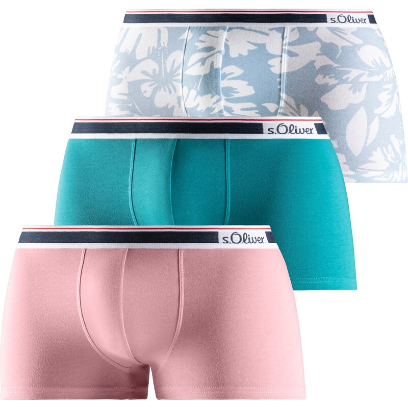 s.Oliver Boxerky modrozelená / svetlomodrá / staroružová / čierna 54249700