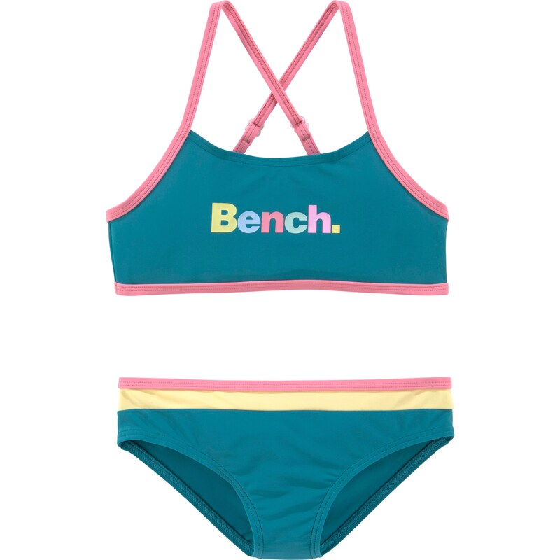 BENCH Bikiny žltá / petrolejová / svetloružová 54249704