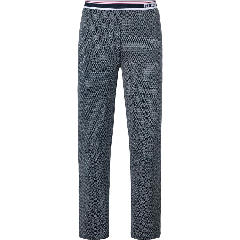 s.Oliver Pyžamové nohavice petrolejová / červená / šedobiela 54249735