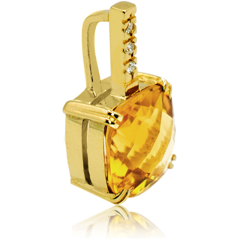 Goldie Diamantový náhrdelník s prírodným beerquartzom LNL444.KL