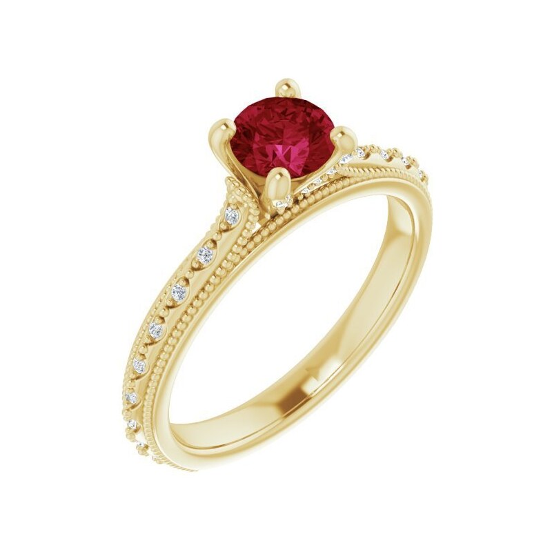 Briliantový prsteň, žlté zlato 22150B