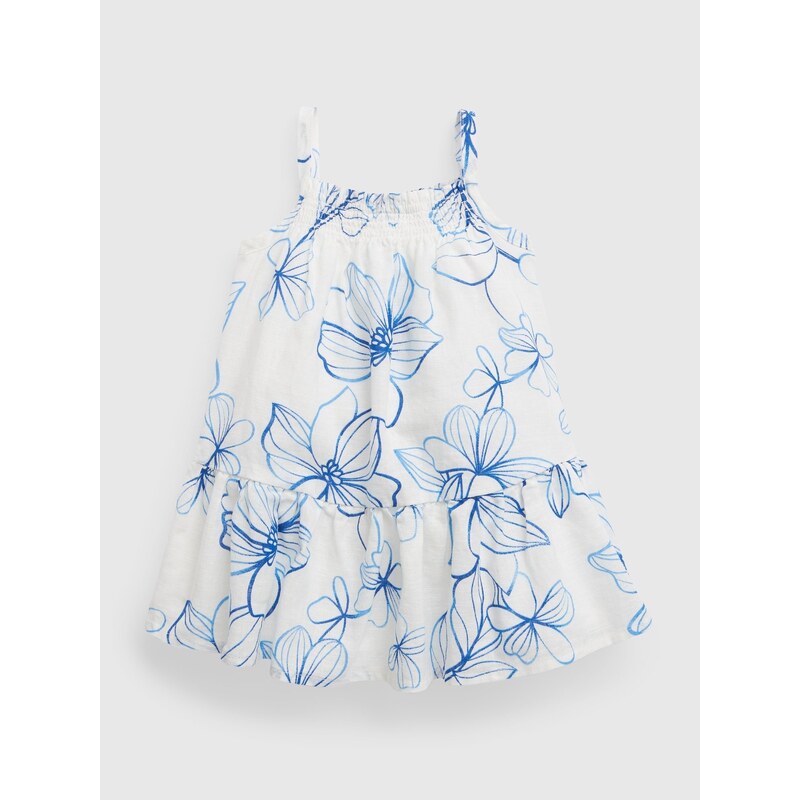 Sada dievčenských kvetovaných šiat a nohavičiek v bielej farbe GAP 50582270