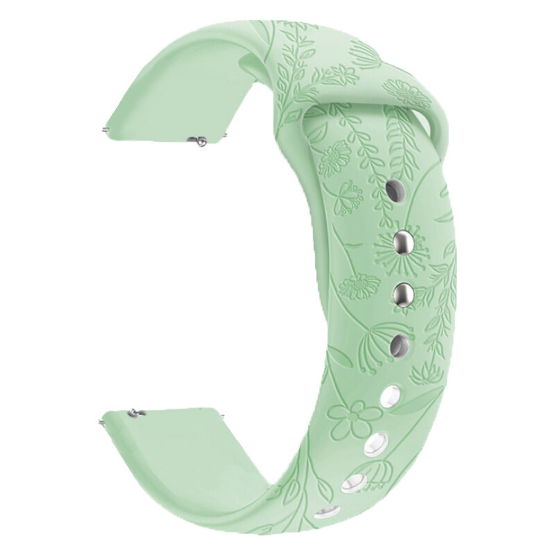 Madvell Silikónový remienok s vyrytým vzorom Spring zelená 20mm 44954779
